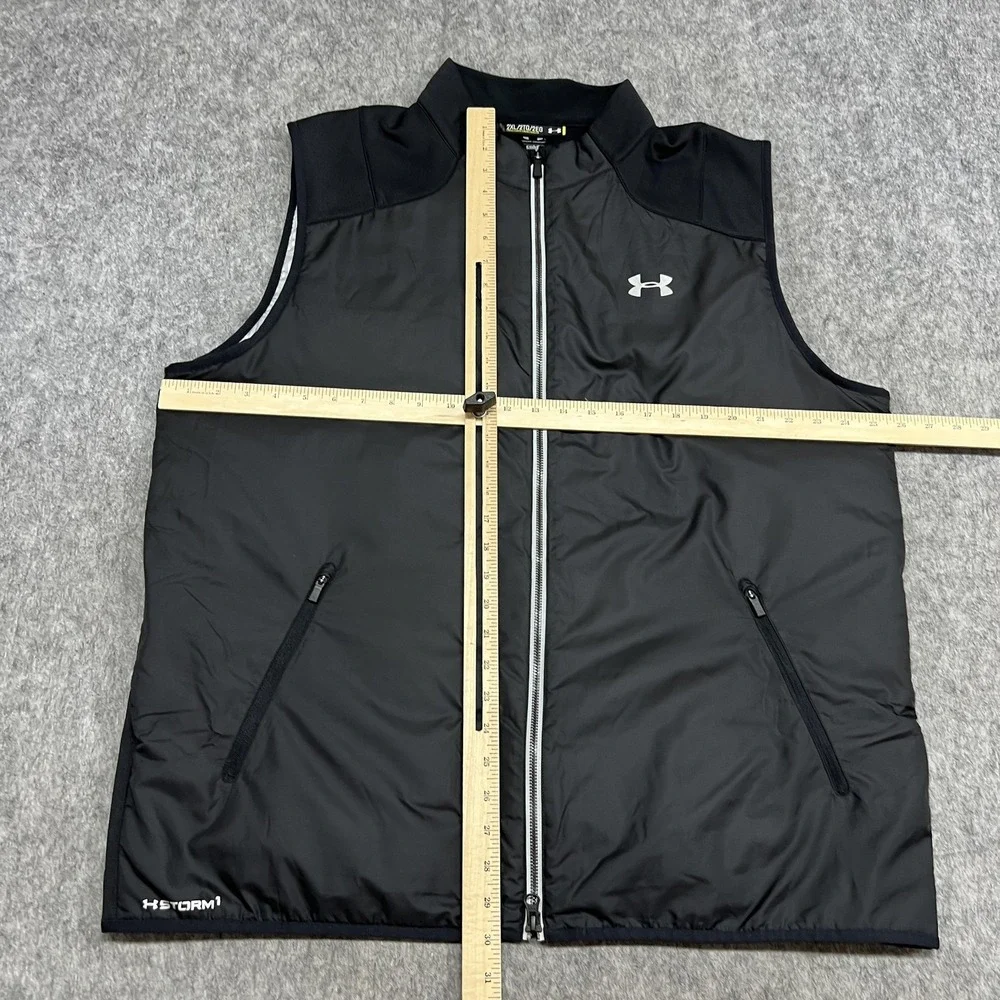 Under Armour Vest Mens 2XL Black ColdGear Storm 1 PrimaLoft Zip Softshell Puffer - Picture 6 of 16